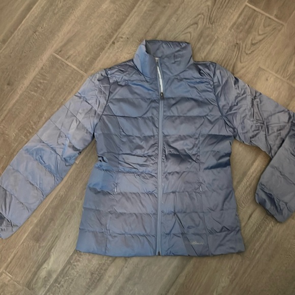 eddie bauer cirruslite down jacket. light blue. size small. new with tags. - Picture 1 of 6